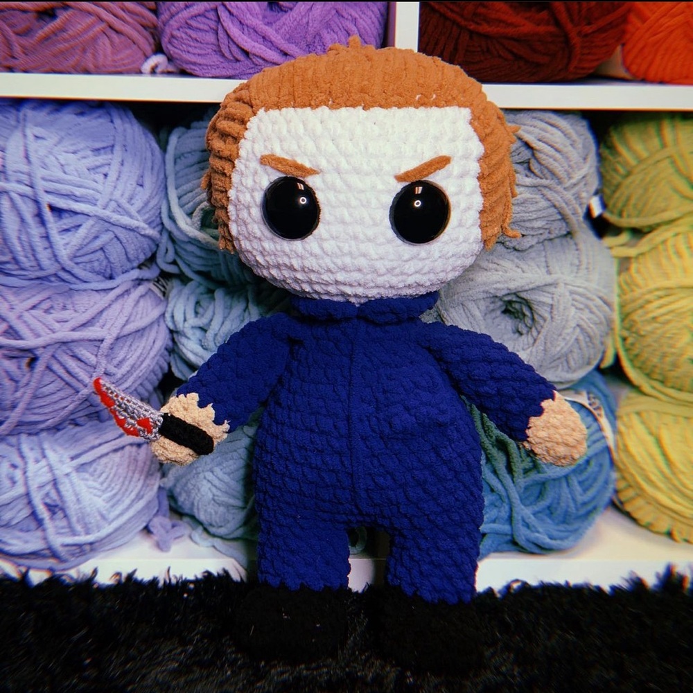 Michael Myers crotchet doll